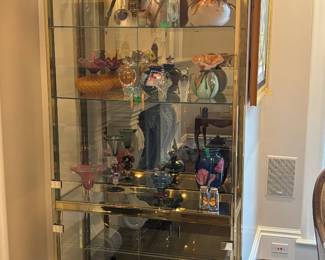 NOTE:ONLY CABINET FOR SALE. ART GLASS NOT FOR SALE