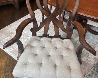 DETAIL OF DINING ROOM CHAIRS