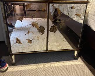 PAIR OF MIRRORED SIDE TABLES