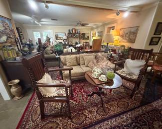 Barley Twist, chairs, tea, table, American, and European Antiques
