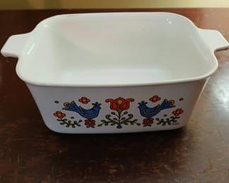 vintage corningware 1975 country festival blue bird