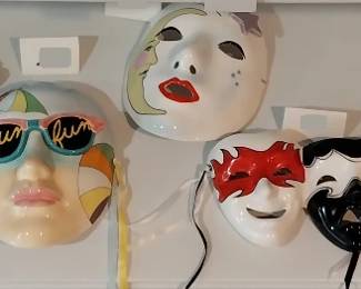 ceramic masks, Marilyn Monroe ceramic mask, art deco