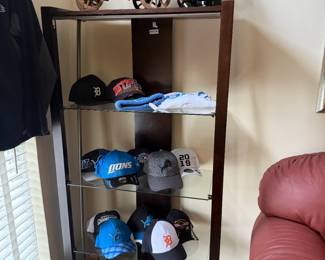 Display Case, Detroit Tigers Hats 