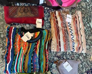 Vtg. Coogi Knit Sweater, Givenchy Monsieur Scarf, Coogi-Style Sweater