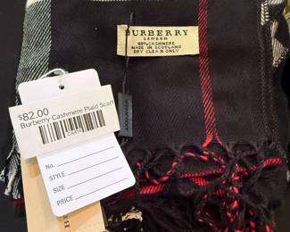 Burberry Cashmere Plaid Scarf 