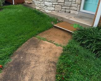 Webster Groves Estate Sale ~ Be Careful On The Sidewalk & On The Steps!