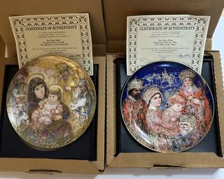 Edna Hibel, Limited Edition Plates with boxes and certificates