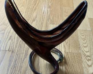 Vintage Murano Handblown Whale Tail Vase