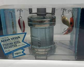 Fishing Real Decanter compete set , Aqua Velva Ice Blue After Share
