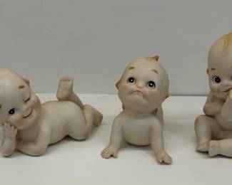Porcelain Kewpie Dolls Lefton Bisque Vintage