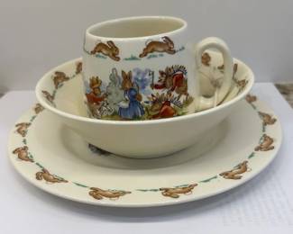 Vintage Royal Daulton Bunnykins 3 piece set