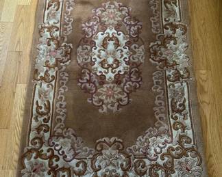 Vintage Chinese 100% wool Hand Made Bokhara rug 2' x 3'.25 "L, rug