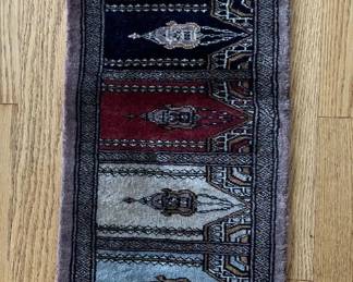 Pakistani 1' x 40" Turquoise Bokhara, 100 % hand-made runner