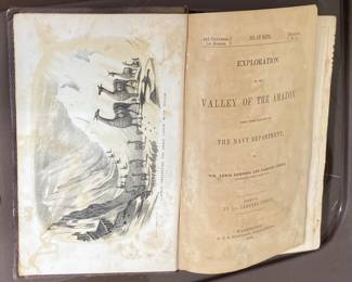 1854 first edition of Exploration of the Valley of the Amazon by Lieutenants Wm. Lewis Herndon and Lardner Gibbon