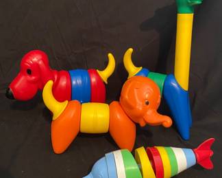 Vintage Tupperware animal toys