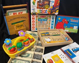 collection features various educational products, including a Lakeshore Learning curriculum kit