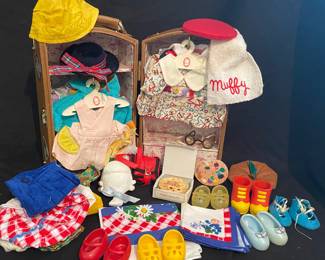 vintage Muffy VanderBear doll clothing and accessories collection
