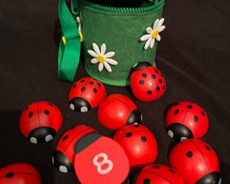 Montessori Wooden Counting Ladybug Toy, designed for toddlers to learn numbers 0-10, math, and motor skills