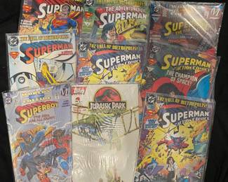 collection features several DC Comics titles from the early 1990s "Death and Return of Superman" era, including Action Comics, Superman, and Adventures of Superman
