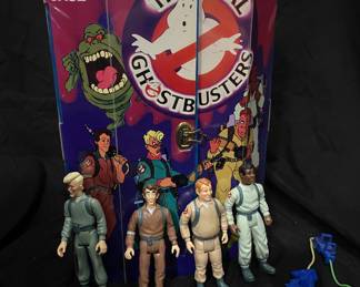complete set of The Real Ghostbusters Collector's Case and action figures produced by Kenner