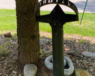 Metal sun dial