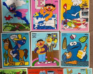 Many vintage Playskool board puzzles