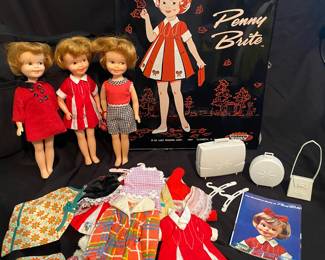 vintage 1964 "The Wonderful World of Penny Brite" collection, featuring dolls produced by Topper Toys