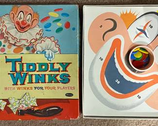 vintage 1958 Whitman "Clown Tiddly Winks" game for four players, model 4402:29