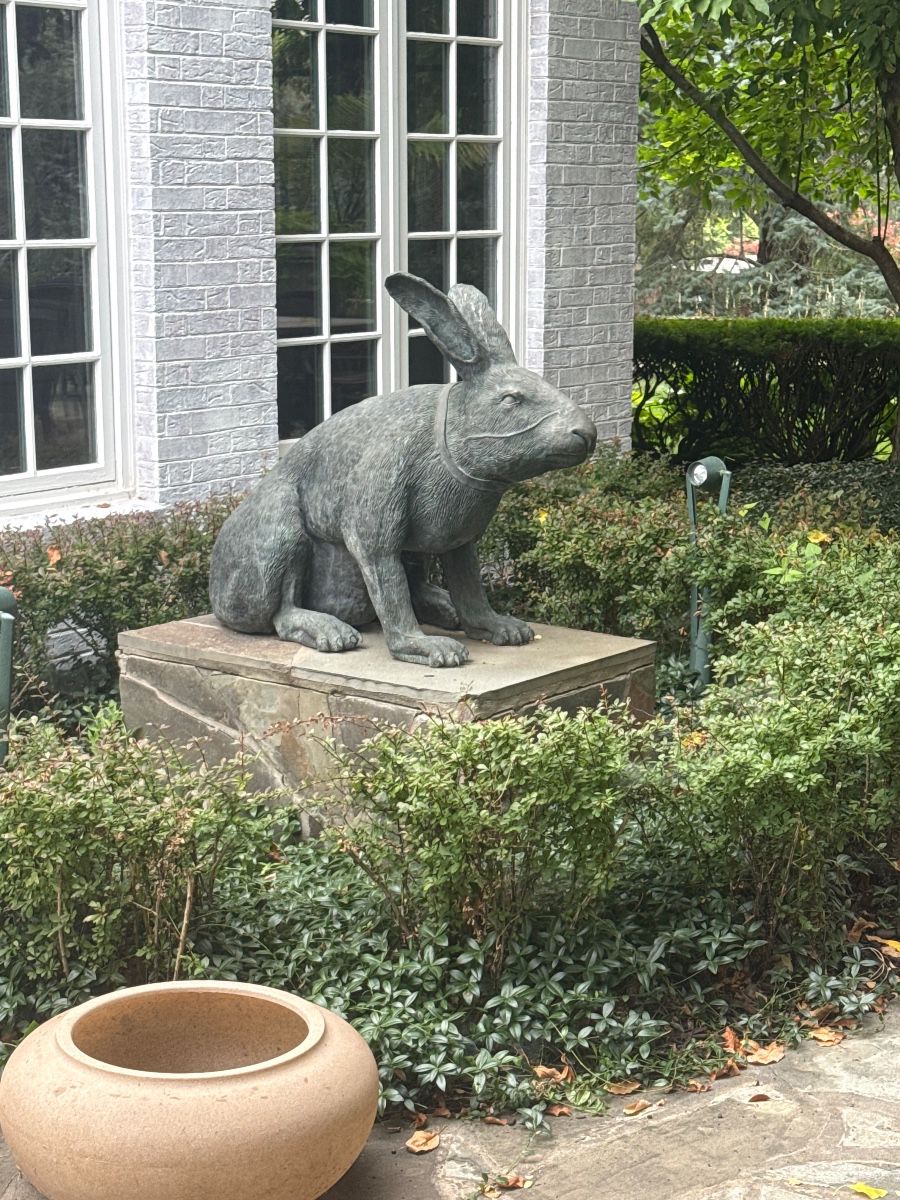 Frank Fleming Collared Rabbit cast bronze