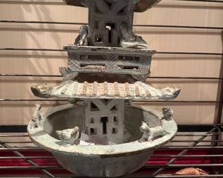 Han Dynasty Glazed Watch Tower 28" 208 BC - 220 AD