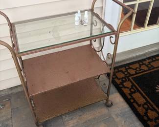 Metal tea cart