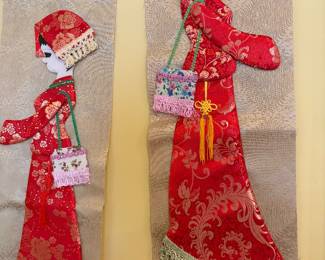 Silk Asian Art wall hangings