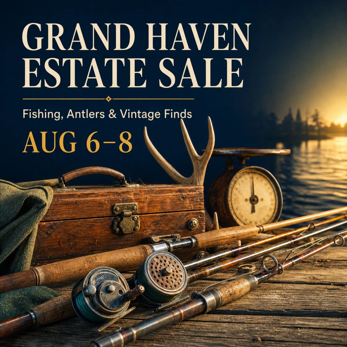 Grand Haven Estate Sale – Fishing, Antlers & Vintage Finds