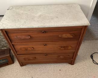 Marble Top 3 Drawer Dresser