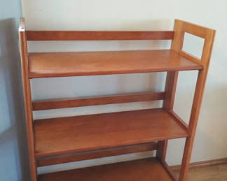 Lot 75: Folding wooden shelf