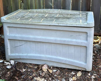 Lot 93: Stacking brick water storage system, a tarp, storage bin and more.
