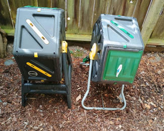 Lot 95: Two rotating compost bins