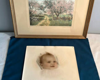 Lot 55: Vintage Art And A Baby Portrait