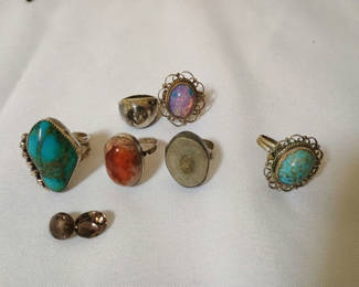 Lot 37: Assortment of rings, Sterling