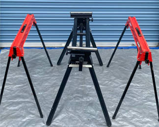 Lot 21: Folding Metal Sawhorses
