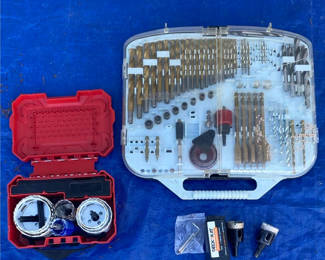 Lot 69: Drill bit and hole saw kit with multiple cases
