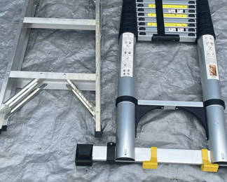Lot 14: Telescoping Extension Ladder and Step Ladder