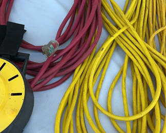 Lot 102: Heavy-duty extension cords and portable power reel