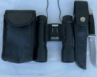 Lot 101: Bushnell Binoculars And Buck Knife