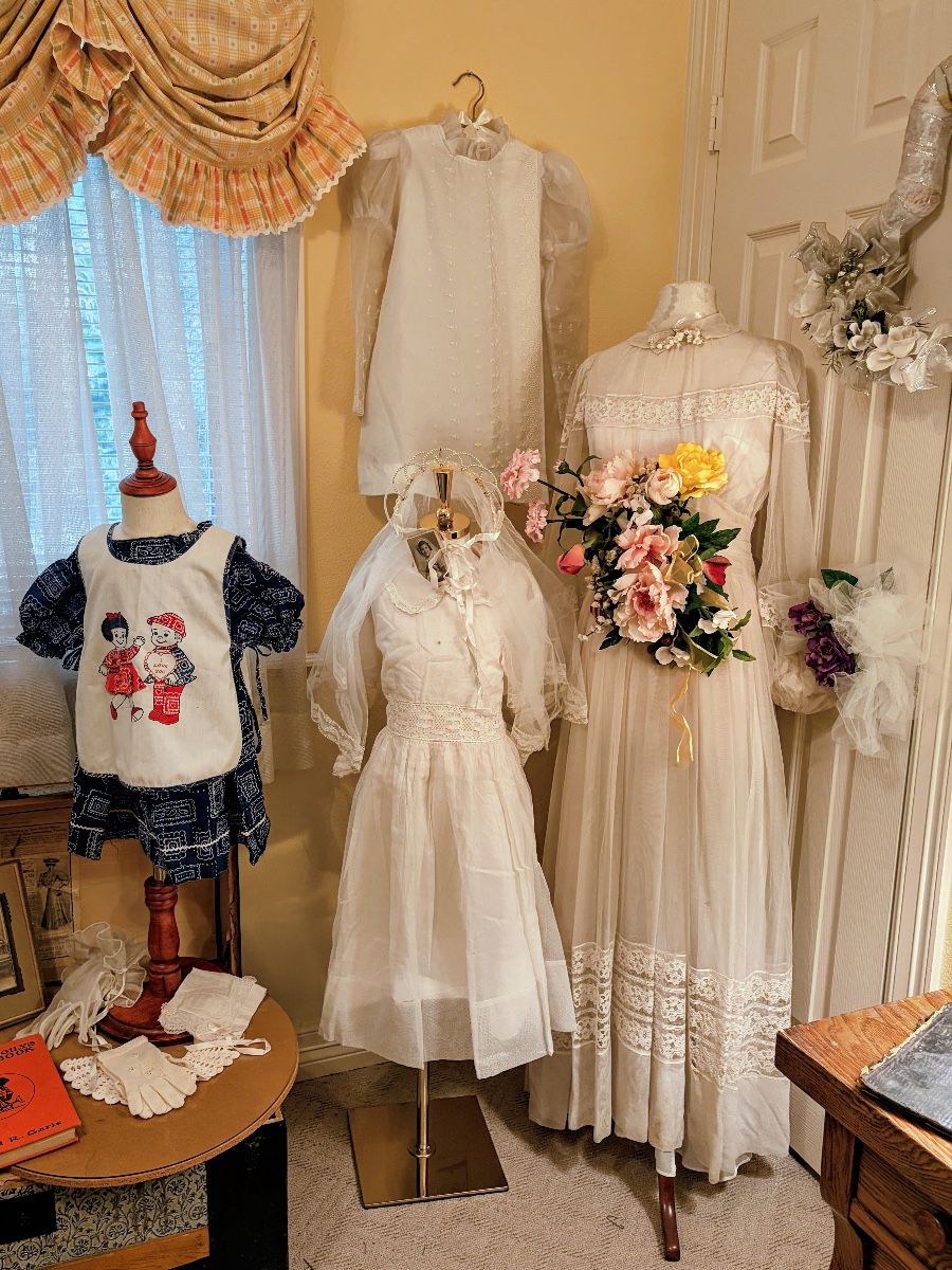 Vintage Wedding dress, communion dresses and adorable Nancy & Sluggo infant/toddler dress