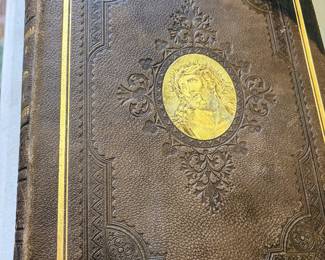 LEGEND OF THE SAINTS ANTIQUE CATHOLIC GERMAN BOOK LEATHER ILLUSTRATED GEORGE OTT