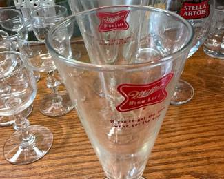 Vintage Miller beer Pilsner glasses