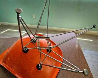 Eames for Herman Miller set of 4 molded fiberglass & chrome chairs, fantastic, authentic condition.
