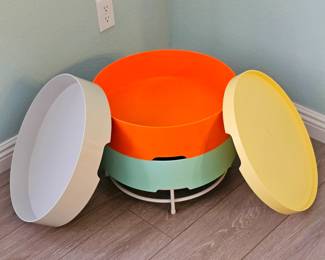 Vintage Space Age Modern Storage Side Table by Richards Brill & A. Williams for IKEA.