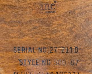 MCM Lane Acclaim Step Two-Tier End Table by Andre Bus, Distinctive Walnut & Ash Woods.